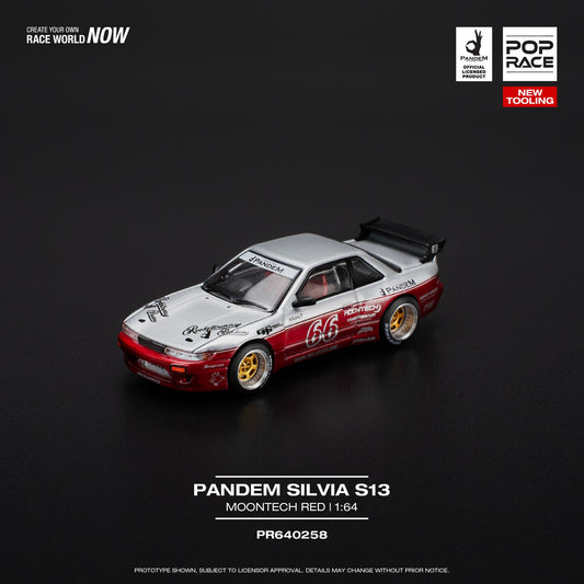 *Pre-Order* Pop Race Pandem SILVIA S13 - MOONTECH RED