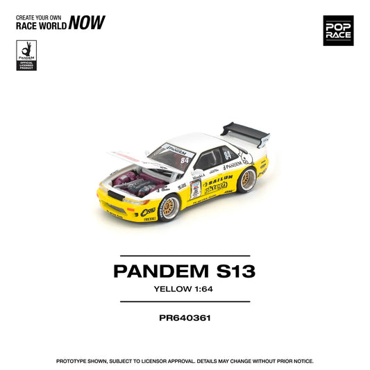 *Pre-Order* Pop Race Pandem SILVIA S13 2020 D1 LIGHTS Yellow/White