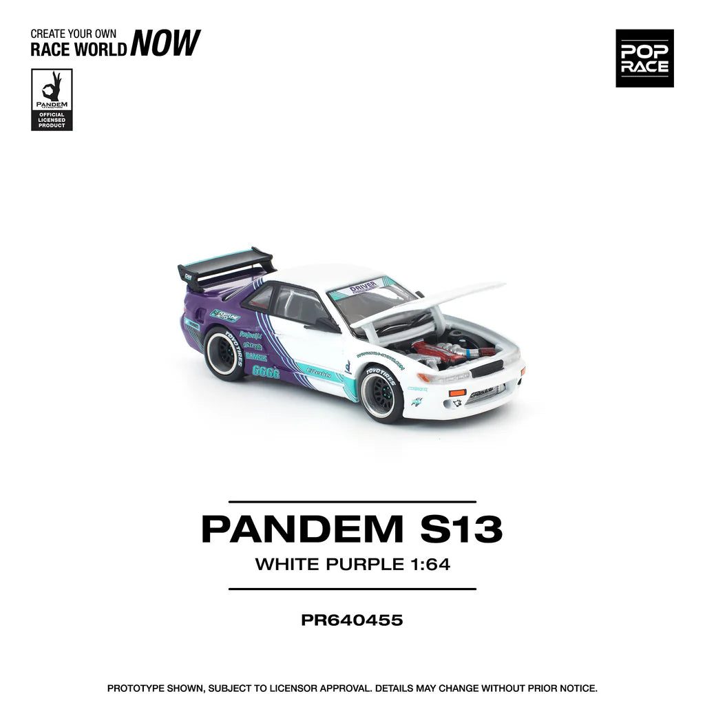 *Pre-Order* Pop Race Pandem S13 White/Purple