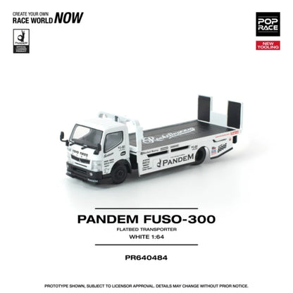 *Pre-Order* Pop Race Pandem FUSO 300 Flatbed Transporter White