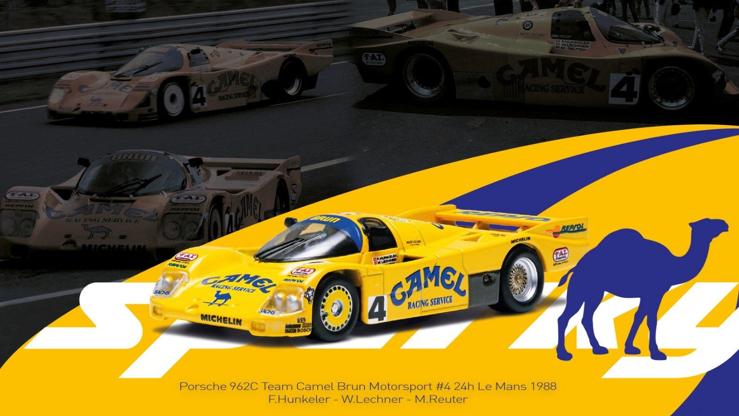 *Pre-Order* Sparky x Tiny Porsche - 962C Team Camel Brun Motorsport #4 24h Le Mans 1988 F.Hunkeler - W.Lechner - M.Reuter (Tiny Exclusive)