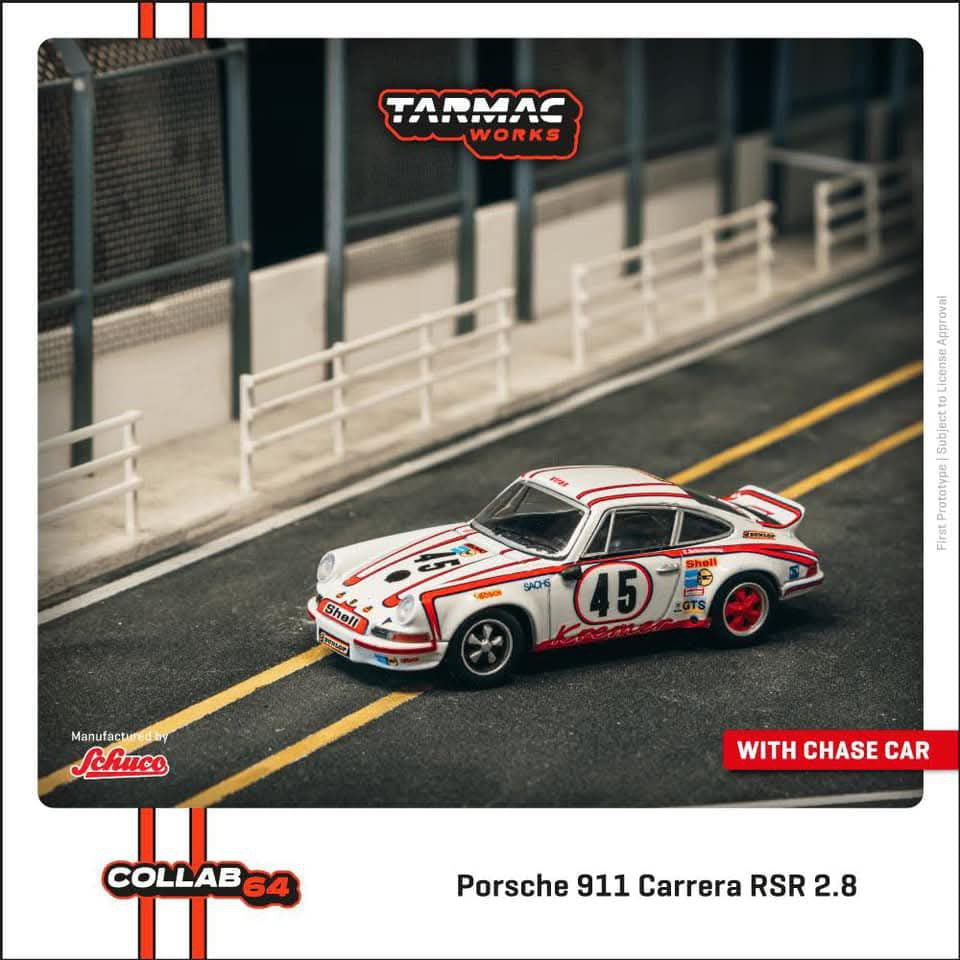 *Pre-Order* Tarmac Works Porsche 911 Carrera RSR 2.8  24h Le Mans 1973 #45 Winner