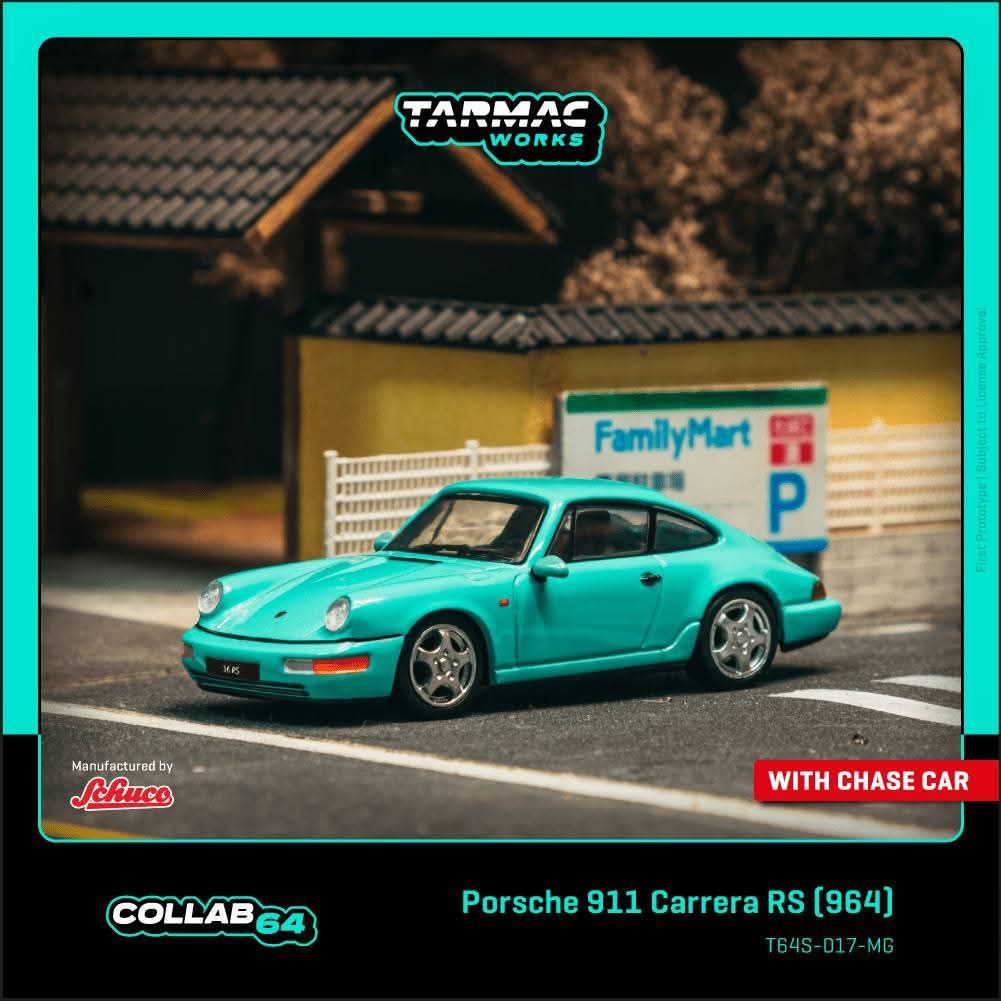 *Pre-Order* Tarmac Works Porsche 911 Carrera RS (964) Mint Green