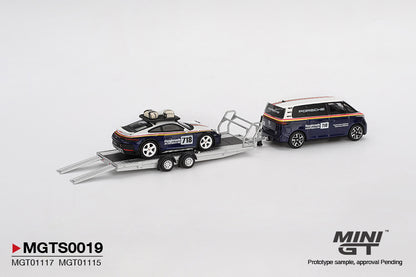 *Pre-Order* Mini GT MGTS0019 Porsche 911 Dakar #718 / Volkswagen ID. Buzz Porsche Centrum Gelderland Roughroads Set