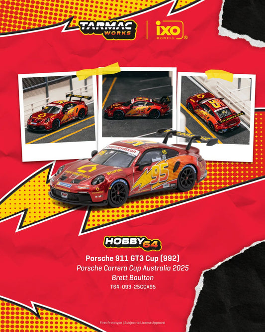 *Pre-Order* Tarmac Works - Porsche 911 GT3 Cup (992) Porsche Carrera Cup Australia 2025 Brett Boulton