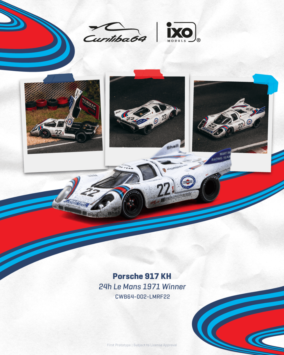 *Pre-Order* Tarmac Works - Porsche 917 KH 24h Le Mans 1971 Winner #22 Race finished