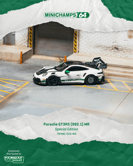 *Pre-Order* Tarmac Works - Porsche GT3RS (992.1) MR White Green