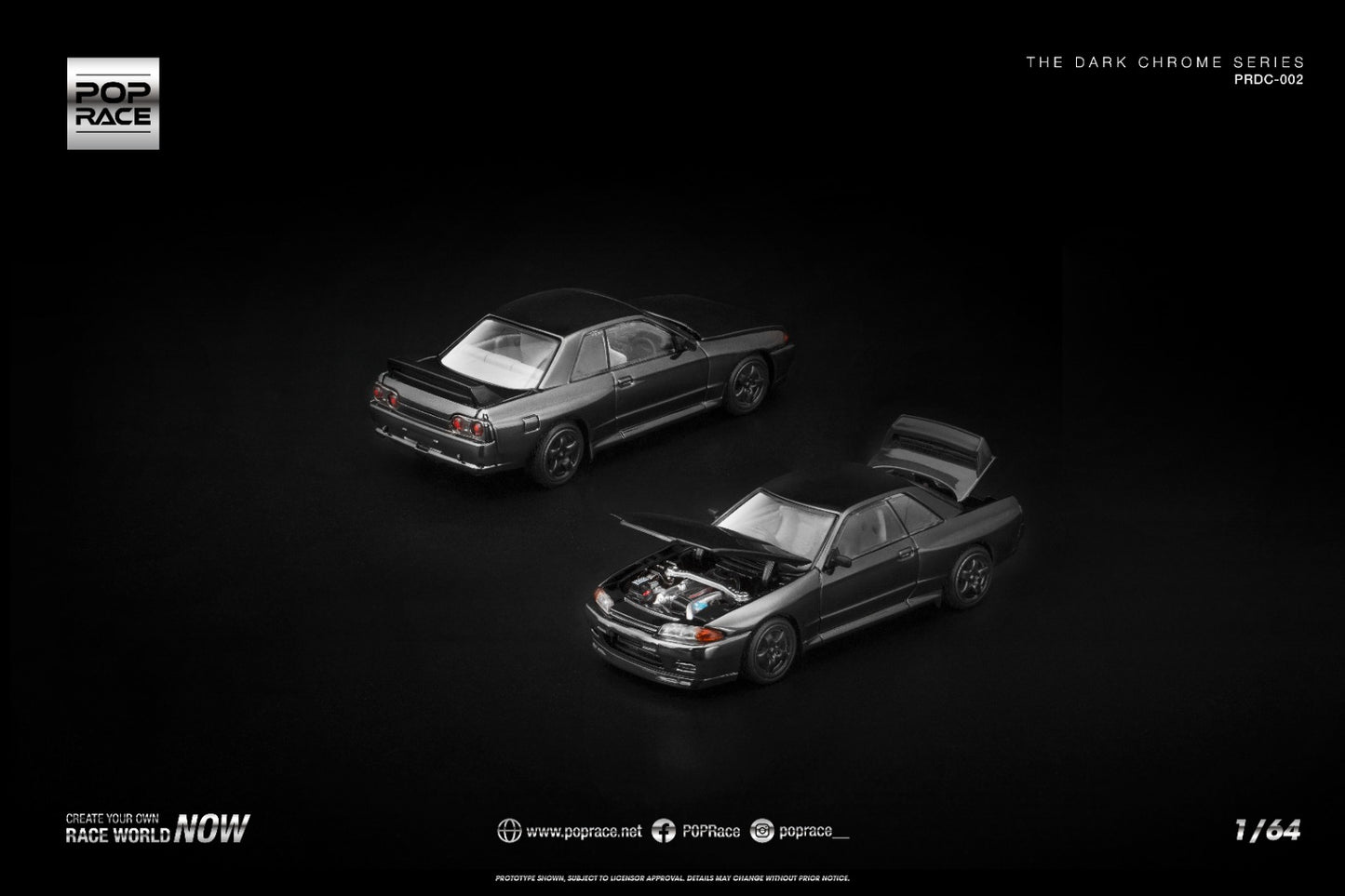 *Pre-Order* Pop Race R32 GT-R Dark Chrome