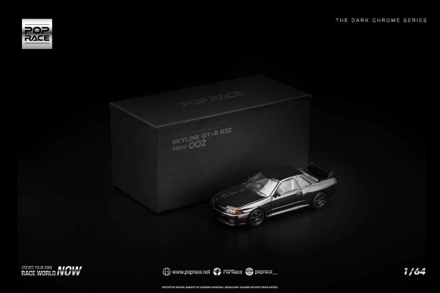 *Pre-Order* Pop Race R32 GT-R Dark Chrome