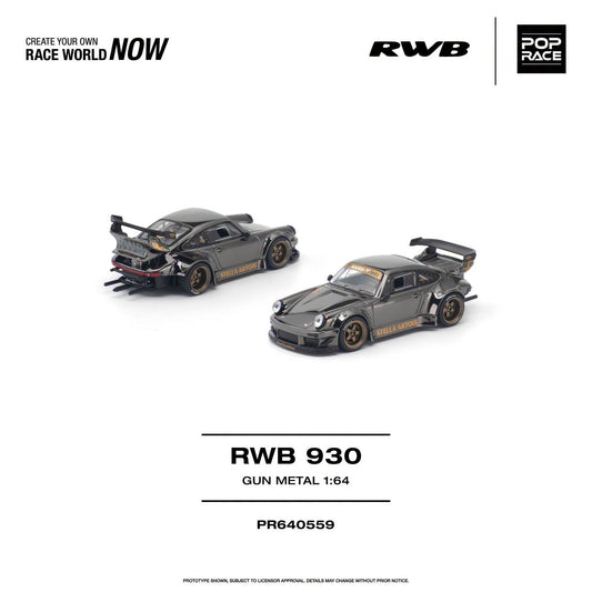 *Pre-Order* Pop Race - PR640559 RWB 930 Gun Metal