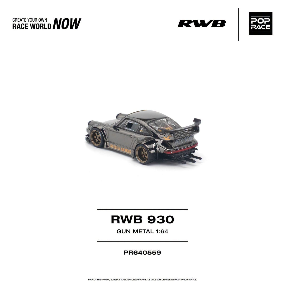 *Pre-Order* Pop Race - PR640559 RWB 930 Gun Metal