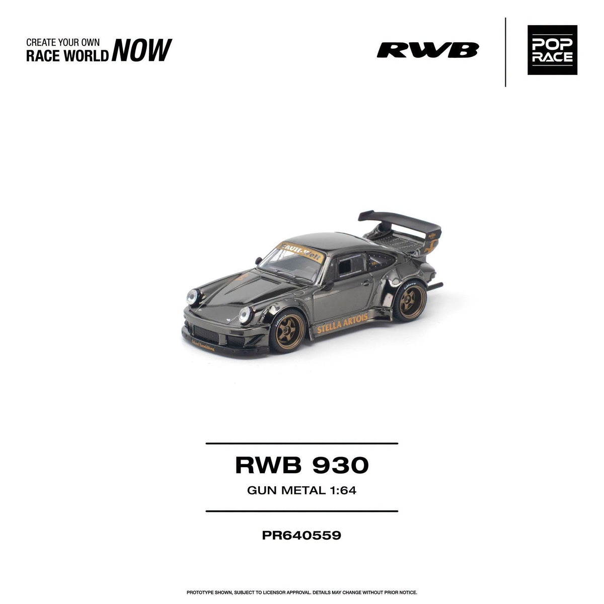 *Pre-Order* Pop Race - PR640559 RWB 930 Gun Metal