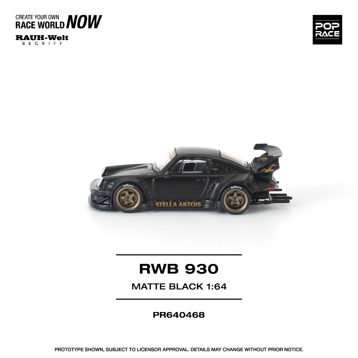 Pre-Order* Pop Race RWB 930 MATTE BLACK 