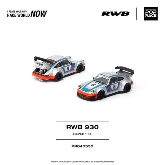 *Pre-Order* Pop Race - PR640530 RWB 930 Silver