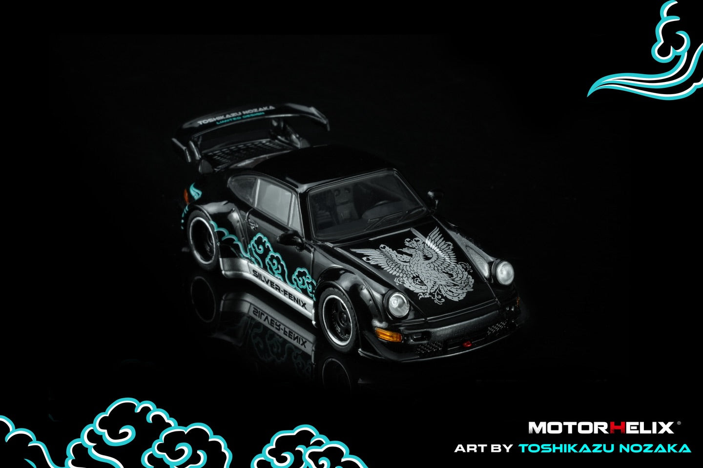 *Pre-Order* MotorHelix M62102 RWB 964 Silver‑Fenix Black