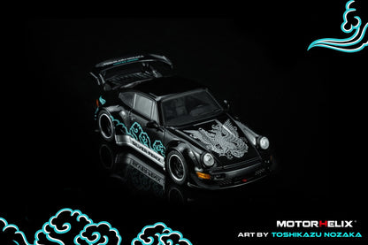 *Pre-Order* MotorHelix M62102 RWB 964 Silver‑Fenix Black
