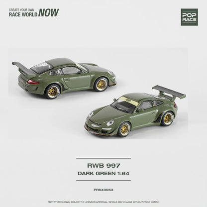 Pop Race RWB 997 Dark Green