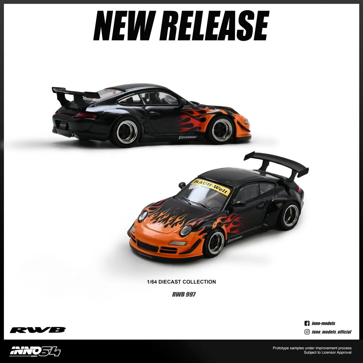 *Pre-Order* INNO Models INNO64 RWB 997 Orange Burning Flame