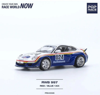 Pop Race RWB 997 Red/Blue Rothmans Livery #024 – Mini Toy Sensei