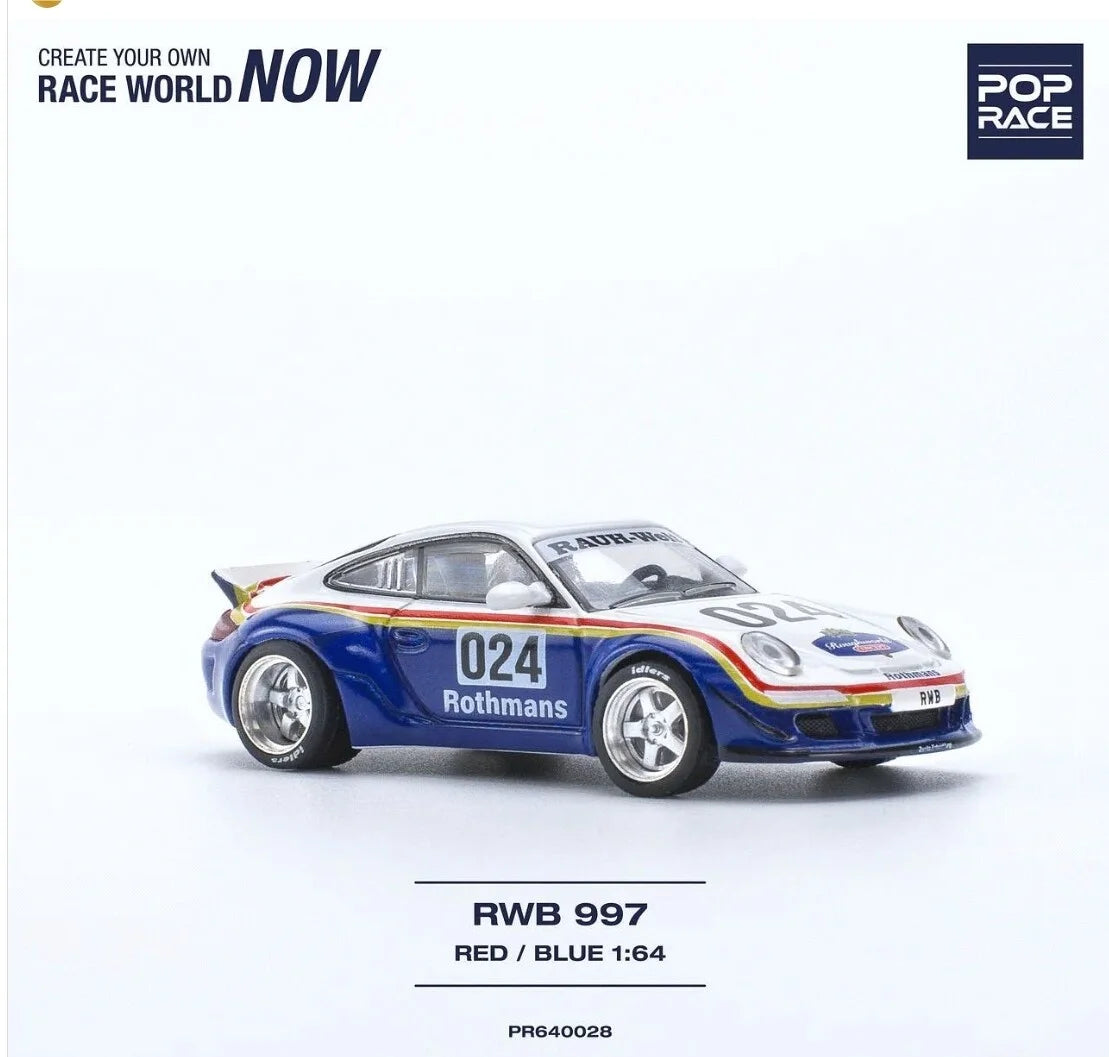 Pop Race RWB 997 Red/Blue Rothmans Livery #024 – Mini Toy Sensei
