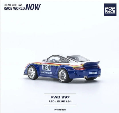 Pop Race RWB 997 Red/Blue Rothmans Livery #024 – Mini Toy Sensei