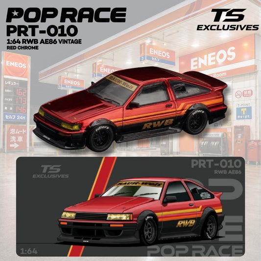 *Pre-Order* Pop Race PRT010 RWB AE86 Vintage - Red Chrome