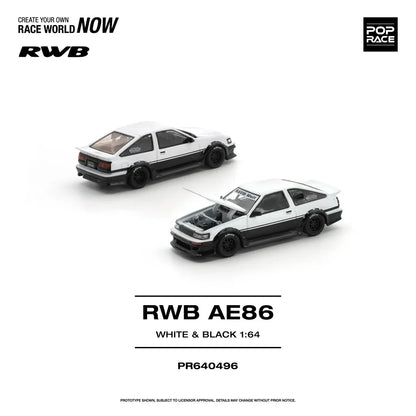 *Pre-Order* Pop Race RWB AE86 White Black