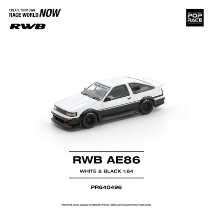 *Pre-Order* Pop Race RWB AE86 White Black