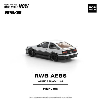 *Pre-Order* Pop Race RWB AE86 White Black