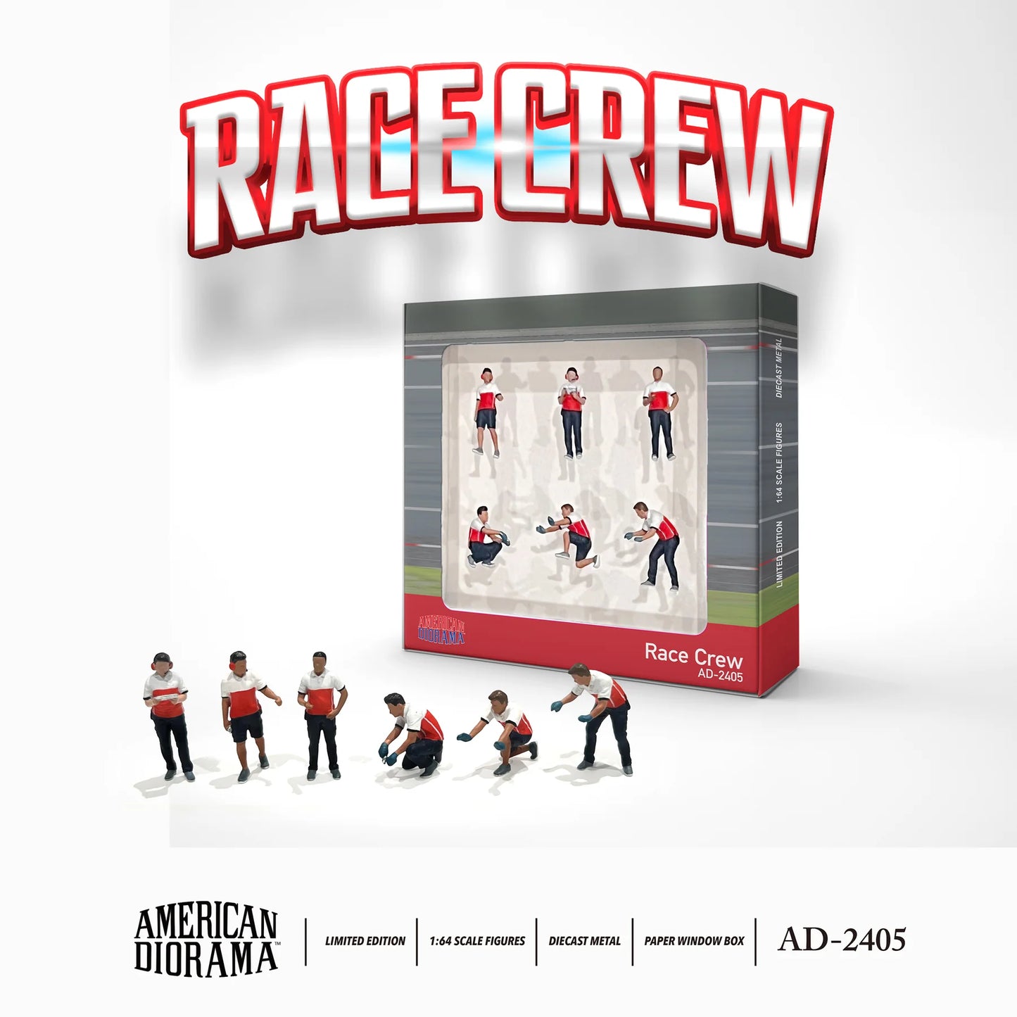 American Diorama 1/64 Figure Set - Race Crew