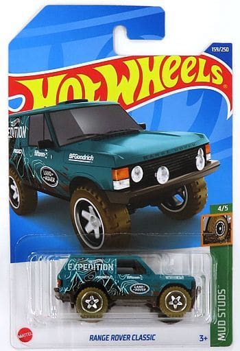 Hot Wheels Mud Studs 4/5 Range Rover Classic (Green) - Japanese Card