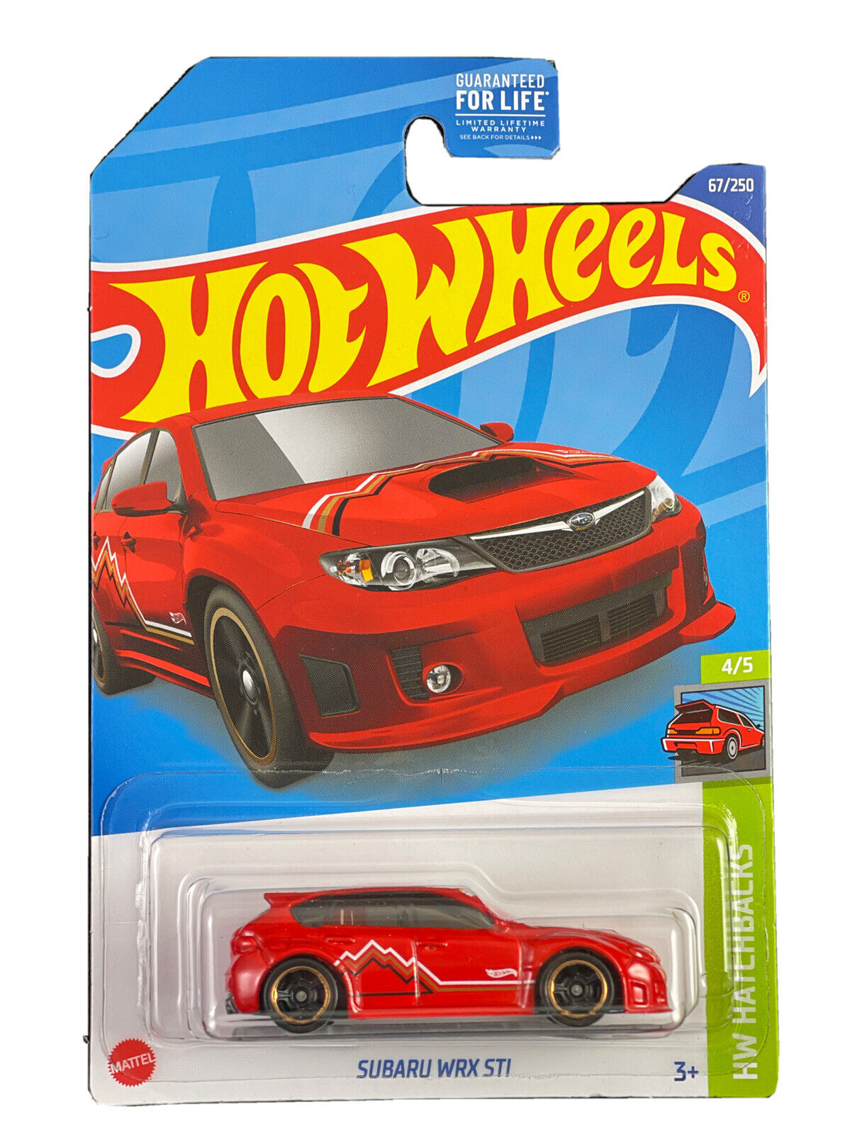 Hot Wheels HW Hatchbacks 4/5 Subaru WRX STi (Red) - Japanese Card
