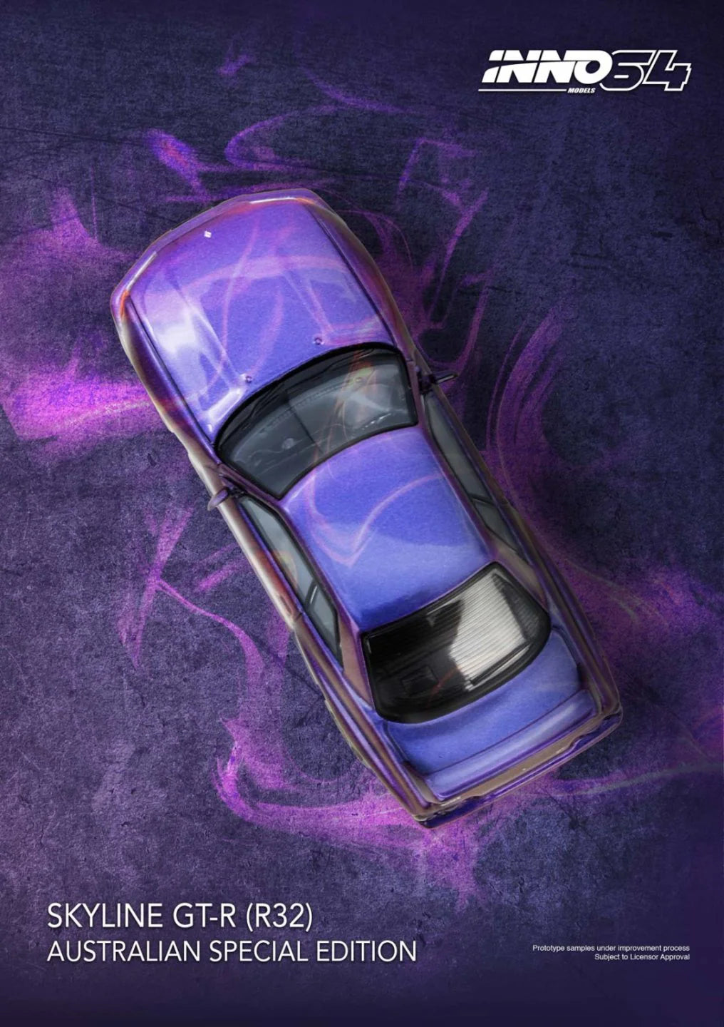 INNO Models INNO64 Nissan SKYLINE GT-R (R32) Midnight Purple Australia Special Edition
