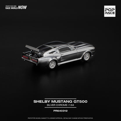 *Pre-Order* Pop Race Shelby Mustang GT500 - Silver Chrome