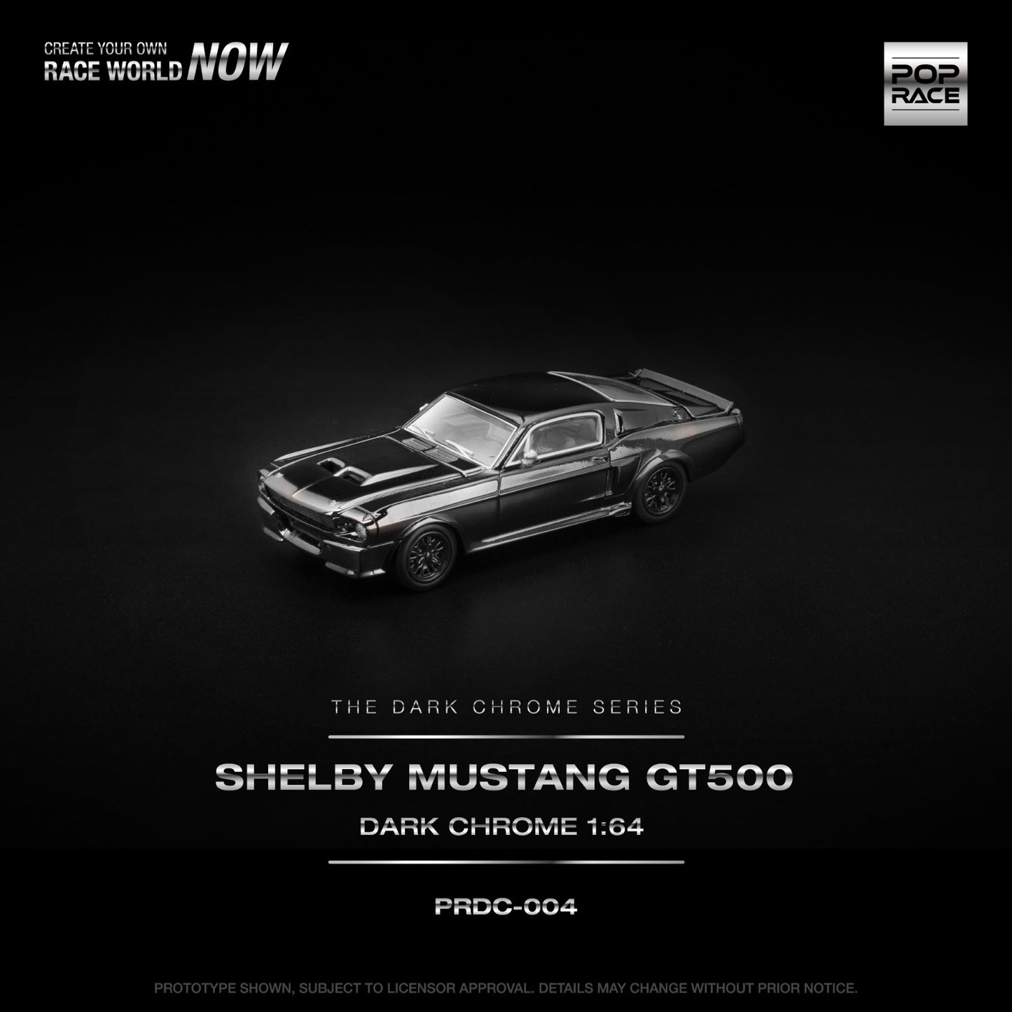 *Pre-Order* Pop Race Shelby Mustang GT500 Dark Chrome