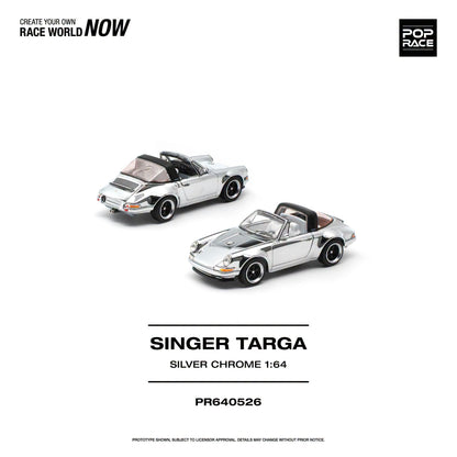 *Pre-Order* Pop Race PR640526 - Singer Targa Silver Chrome