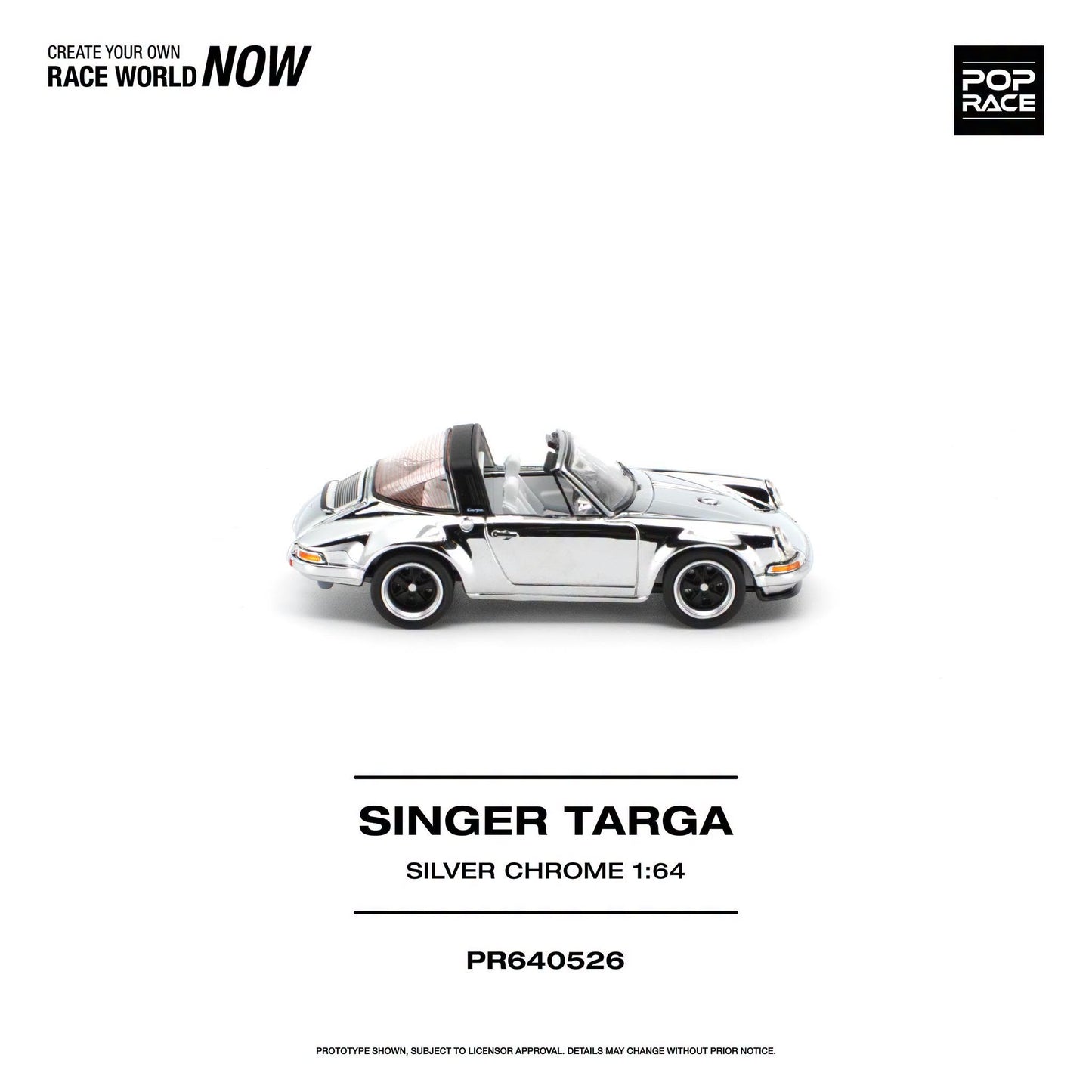 *Pre-Order* Pop Race PR640526 - Singer Targa Silver Chrome