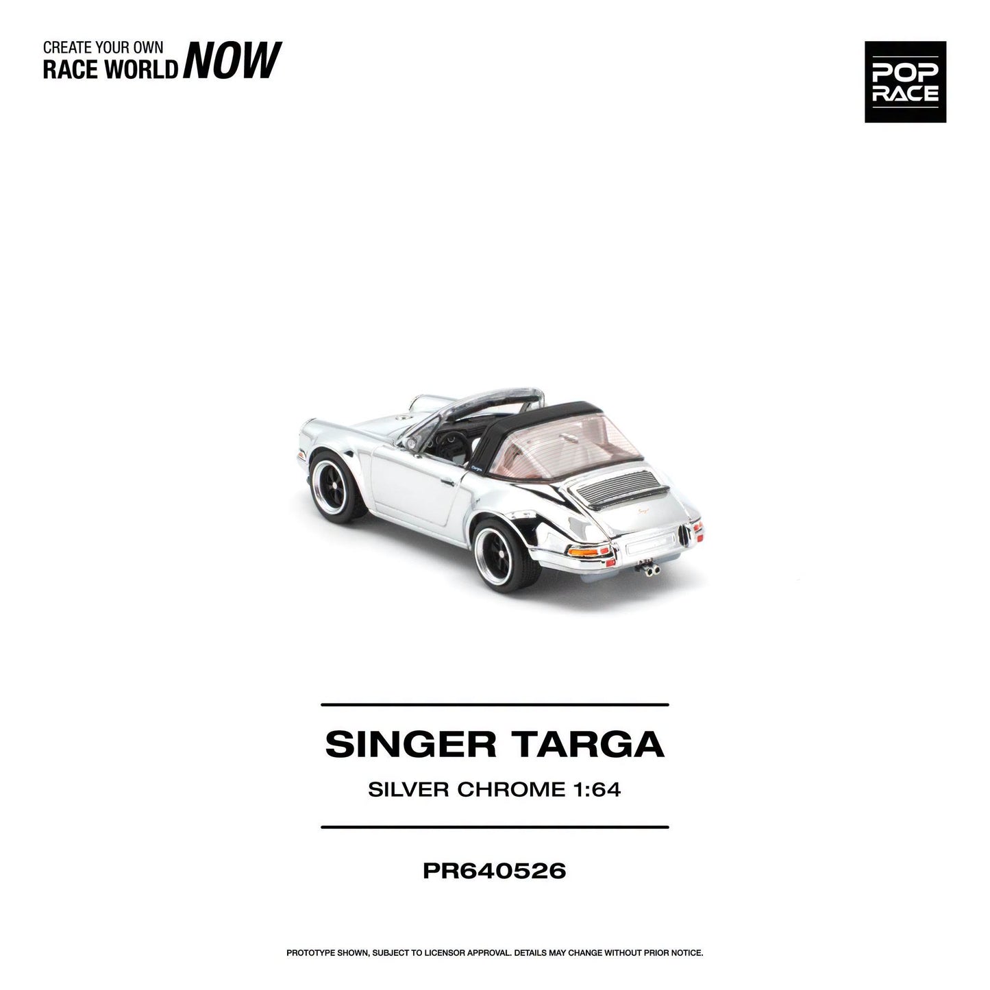 *Pre-Order* Pop Race PR640526 - Singer Targa Silver Chrome