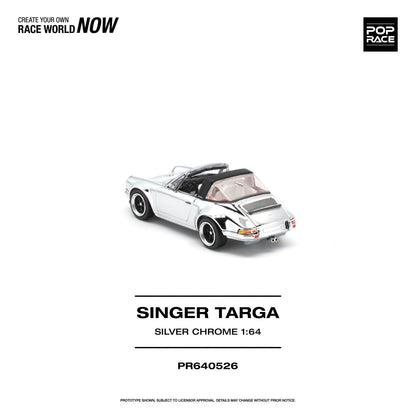 *Pre-Order* Pop Race PR640526 - Singer Targa Silver Chrome