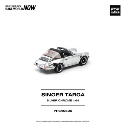 *Pre-Order* Pop Race PR640526 - Singer Targa Silver Chrome