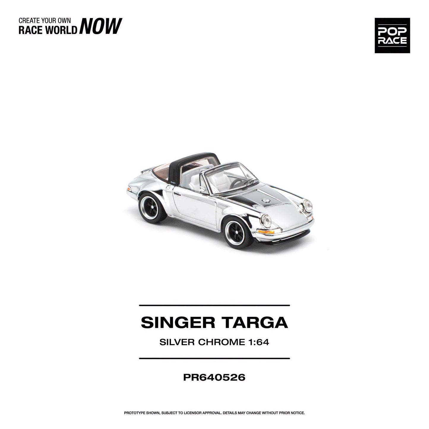 *Pre-Order* Pop Race PR640526 - Singer Targa Silver Chrome