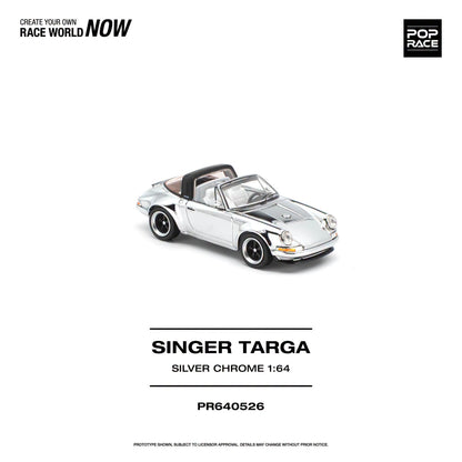 *Pre-Order* Pop Race PR640526 - Singer Targa Silver Chrome