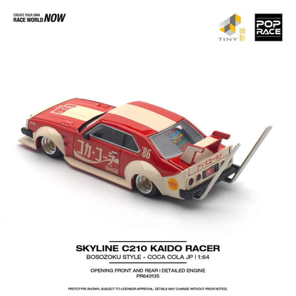 *Pre-Order* Pop Race Skyline C210 Kaido Racer (Bosozoku Style) - Coca Cola JP