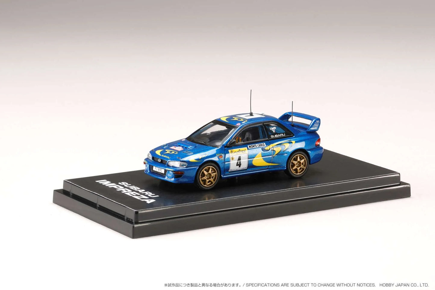 Hobby Japan Minicar Project HJ64 Subaru Impreza WRC 1997 4 Monte Carl Mini Toy Sensei