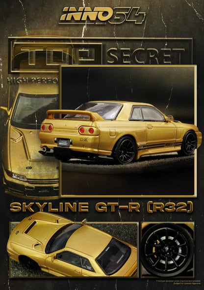 *Pre-Order* INNO Models INNO64 TOP SECRET BNR32 GT-R (650R) Gold
