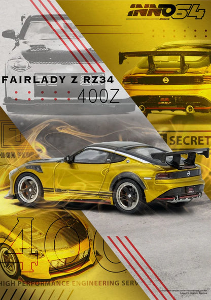 *Pre-Order* INNO Models INNO64 TOP SECRET Fairlady Z (RZ34) Gold