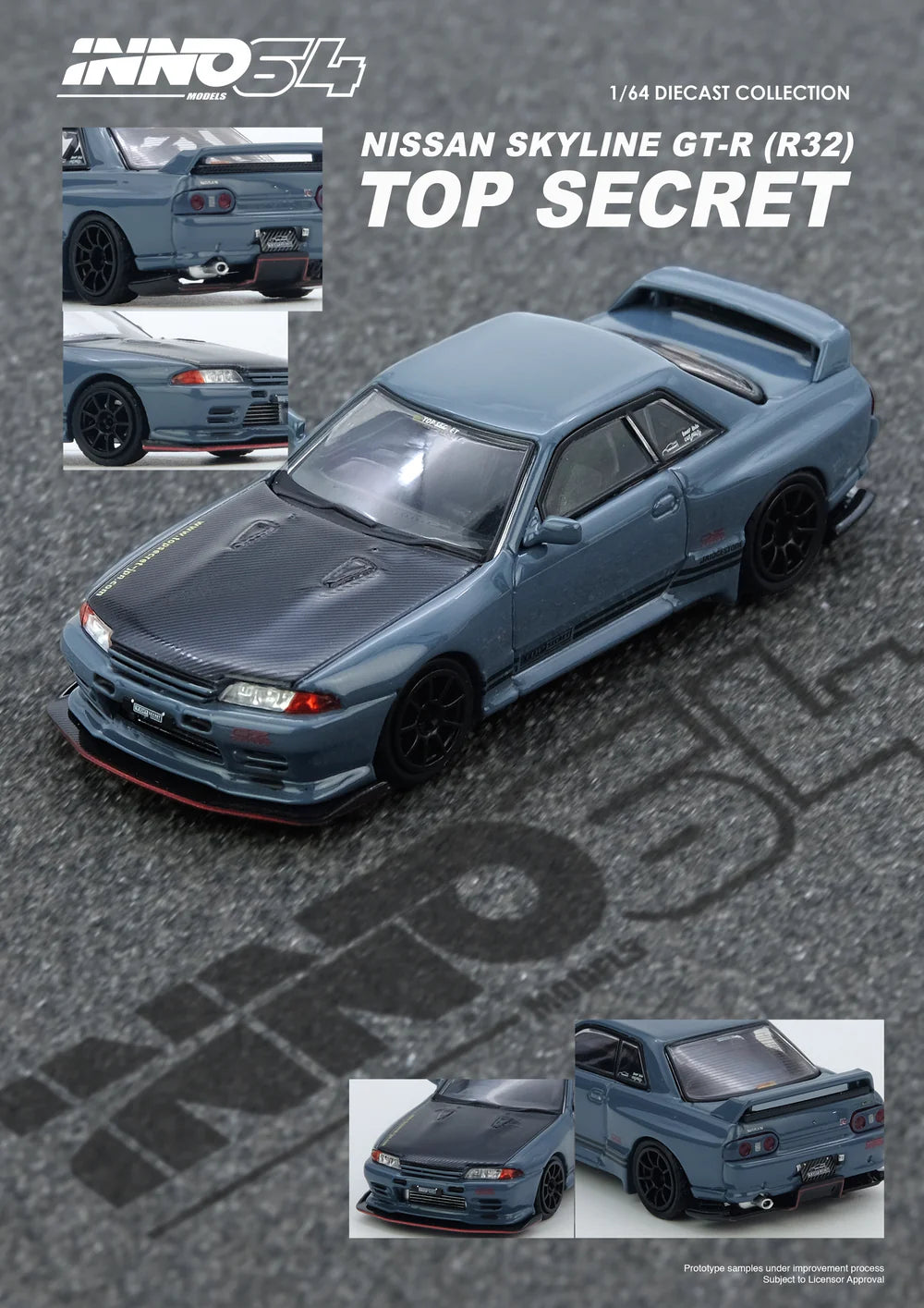 *Pre-Order* INNO Models INNO64 TOP SECRET R32 GT-R Stealth Grey