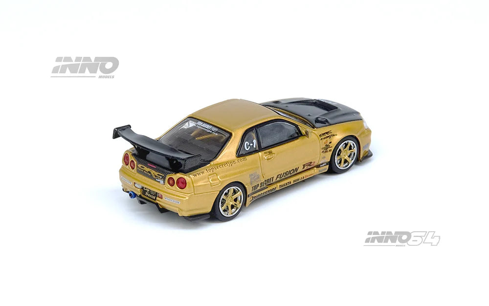 *Pre-Order* INNO Models INNO64 TOP SECRET R34 GT-R Gold