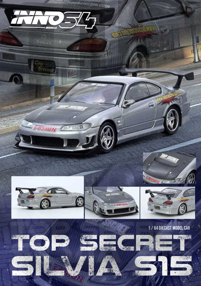 *Pre-Order* INNO Models INNO64 TOP SECRET Silvia (S15) Silver