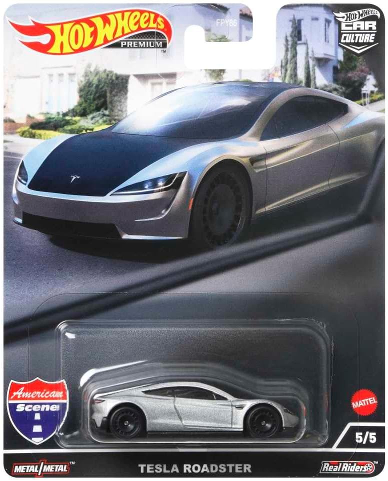 Hot Wheels Premium Car Culture American Scene 5/5 Tesla Roadster - Japanese Stock